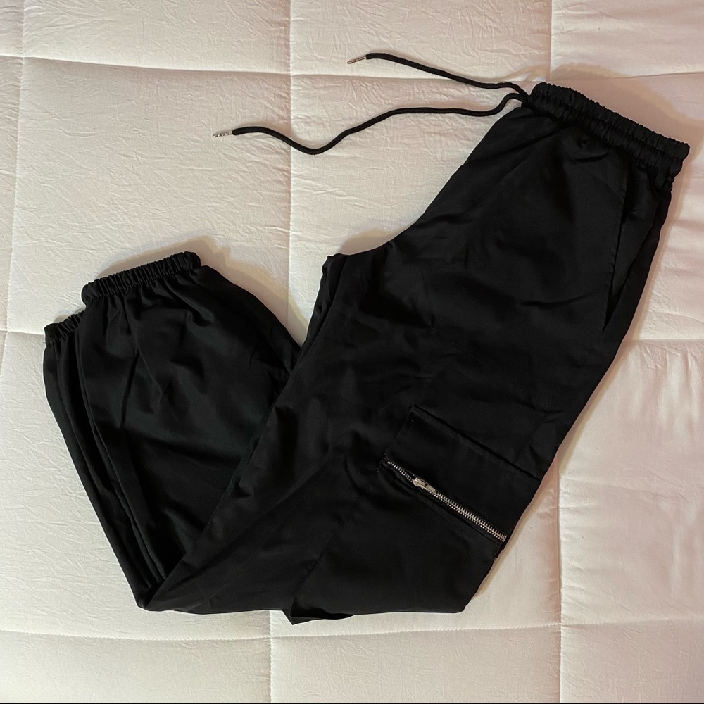 Black Cargo Jogger Pants